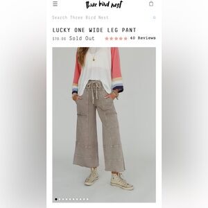 Wide leg crop pants